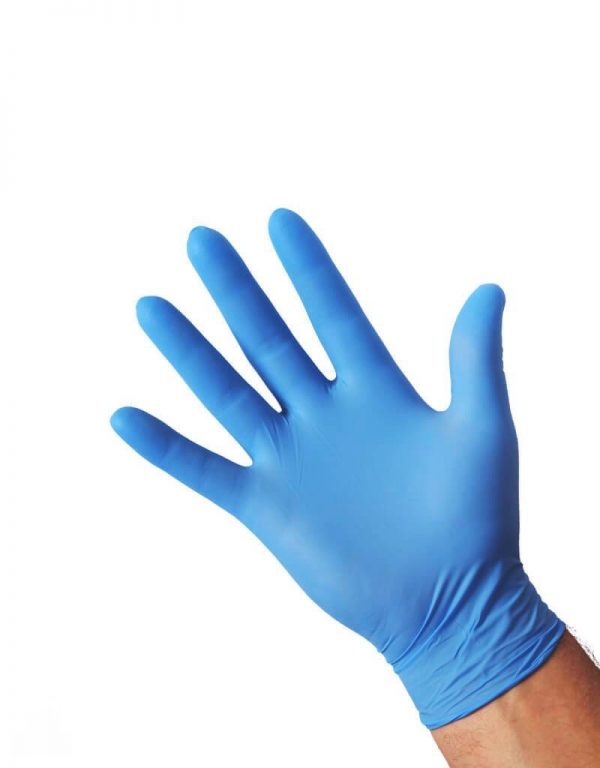 blauwe nitrile poedervrije extra strong handschoenen